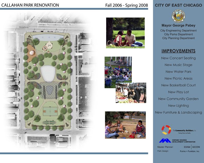 Callahan Park renovation plan and program